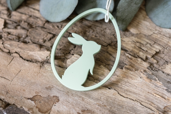 Anhänger Osterei mit Hase